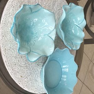 Tiffany colored ceramic bowls